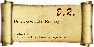 Draskovich Remig névjegykártya